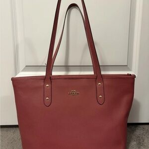 Coach Cherry Leather Tote